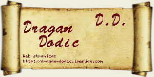 Dragan Dodić vizit kartica